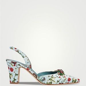 Manolo Blahnik 70mm Floral Malik Slingback | 35 |